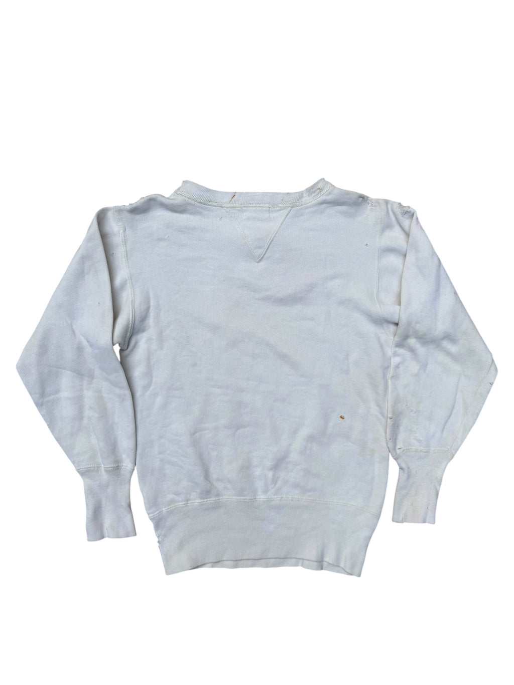 1930s J.C. Penney white cotton double v sweatshirt