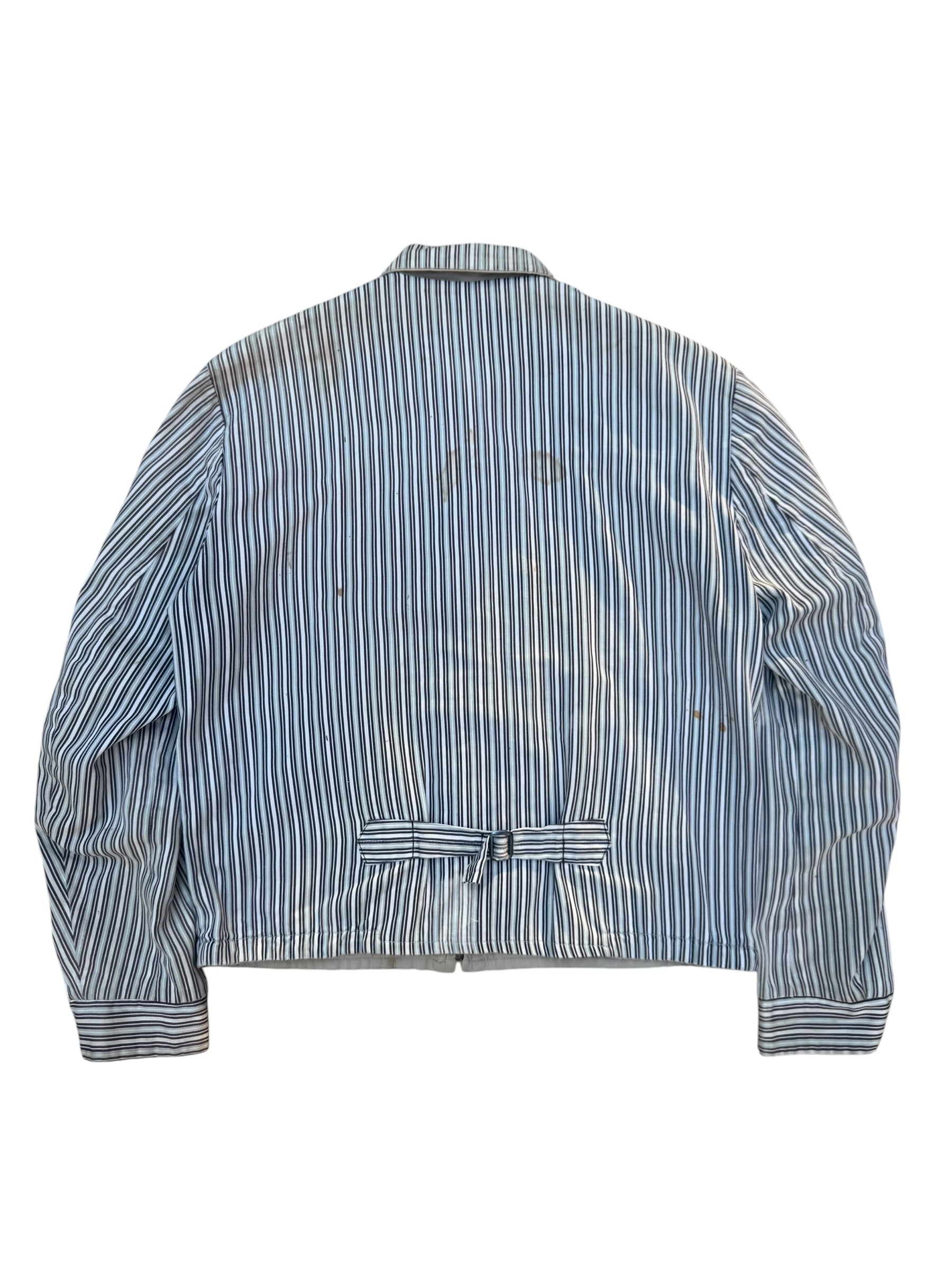 1950s Benkerts striped buckle back reversible cotton ricky jacket