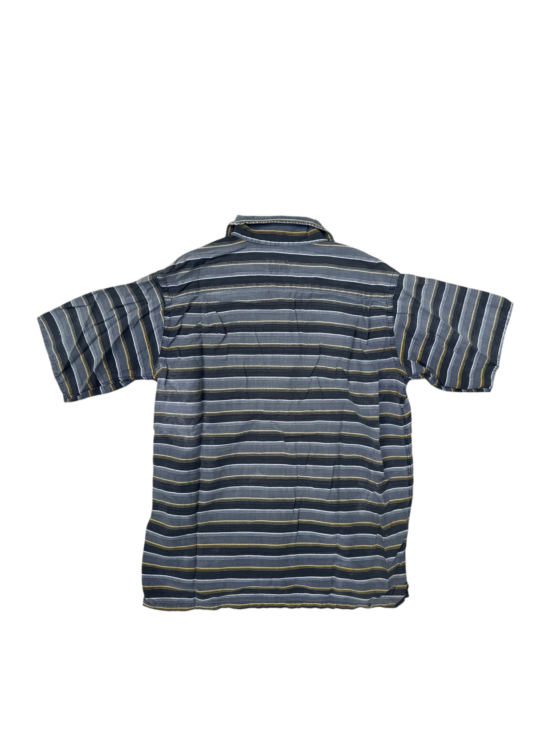 1950s Stay Shop black horizontal stripe short sleeve shirt