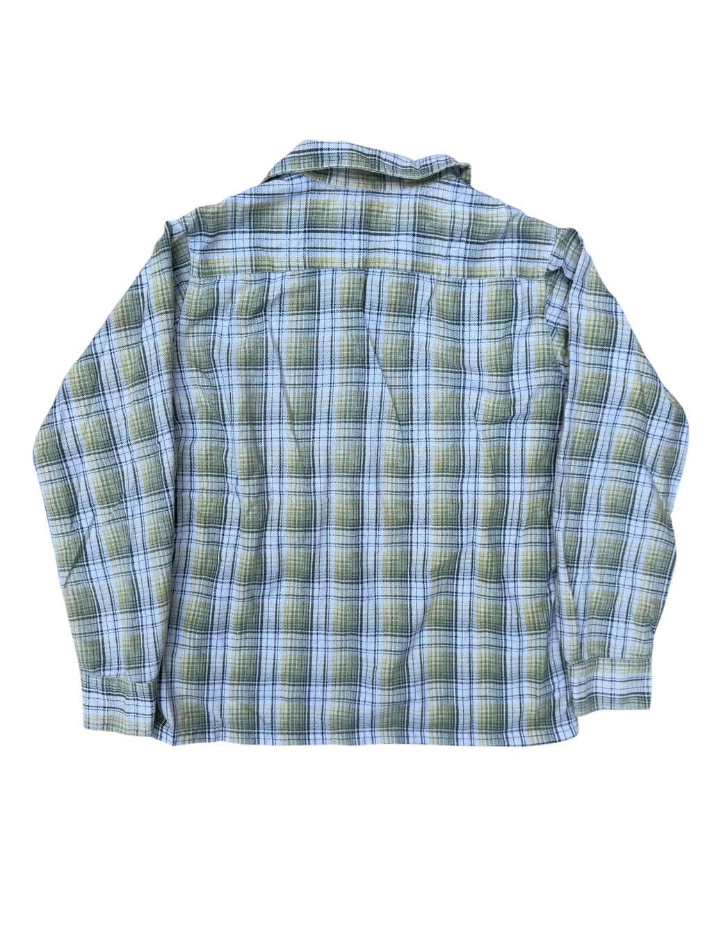 1950s Pilgrim green printed cotton flannel