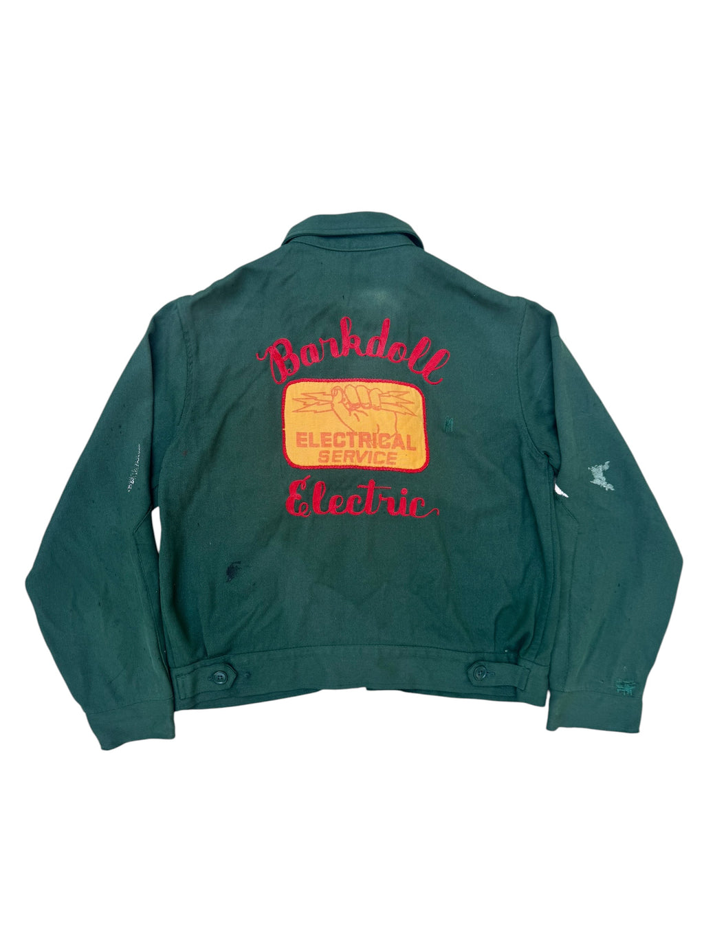 1950s Topps green chainstitch gabardine work jacket