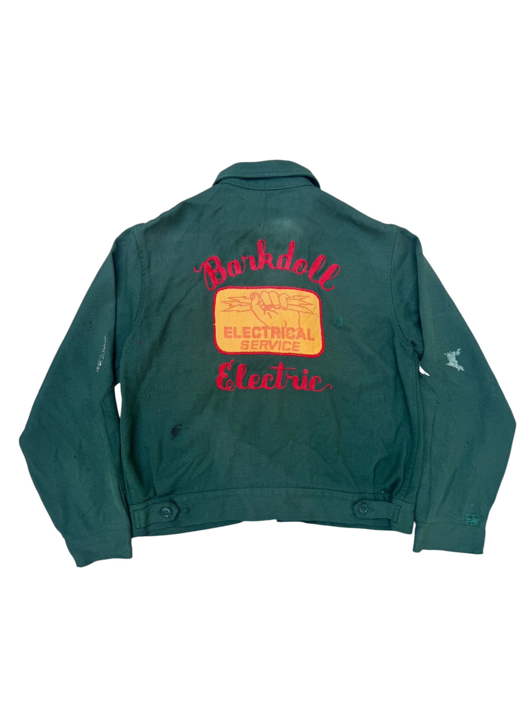 1950s Topps green chainstitch gabardine work jacket