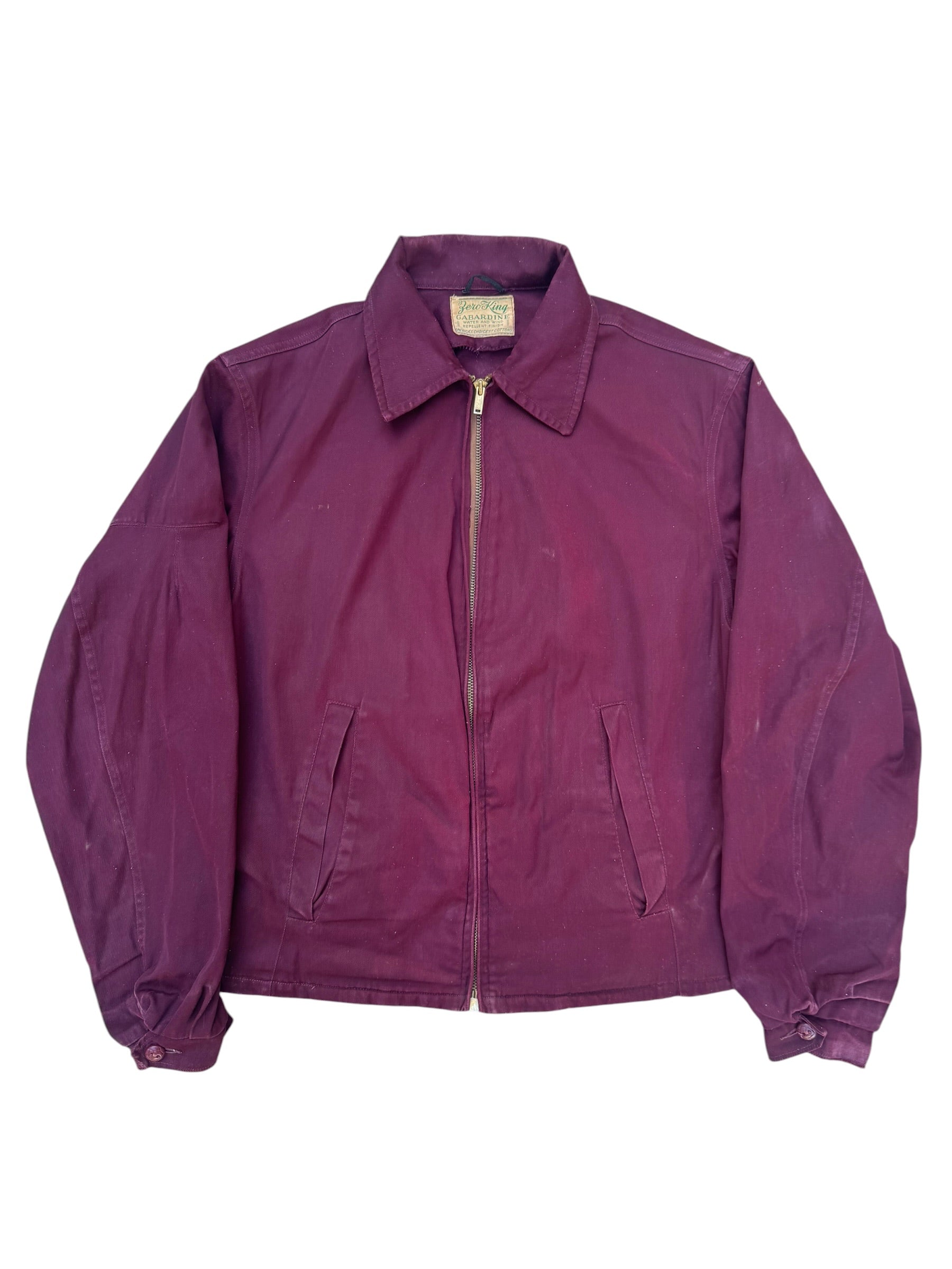 1940s Zero King belted back gabardine jacket