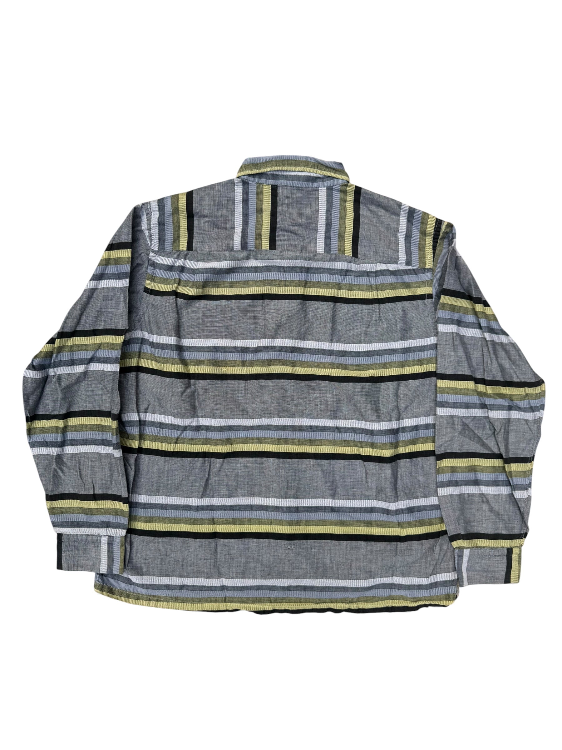 1950s Royal Court silk cotton horizontal stripe shirt
