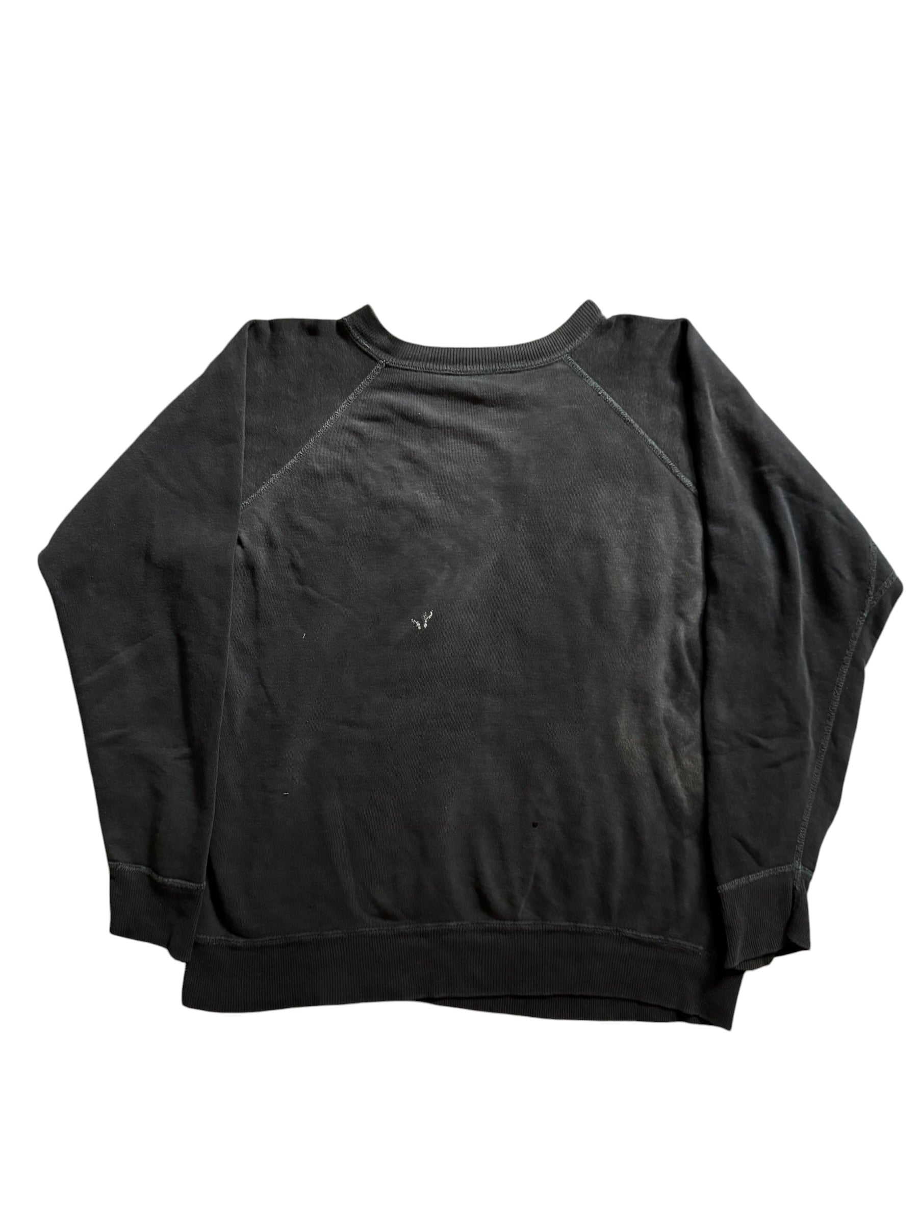 1950s faded black cotton sweatshirt
