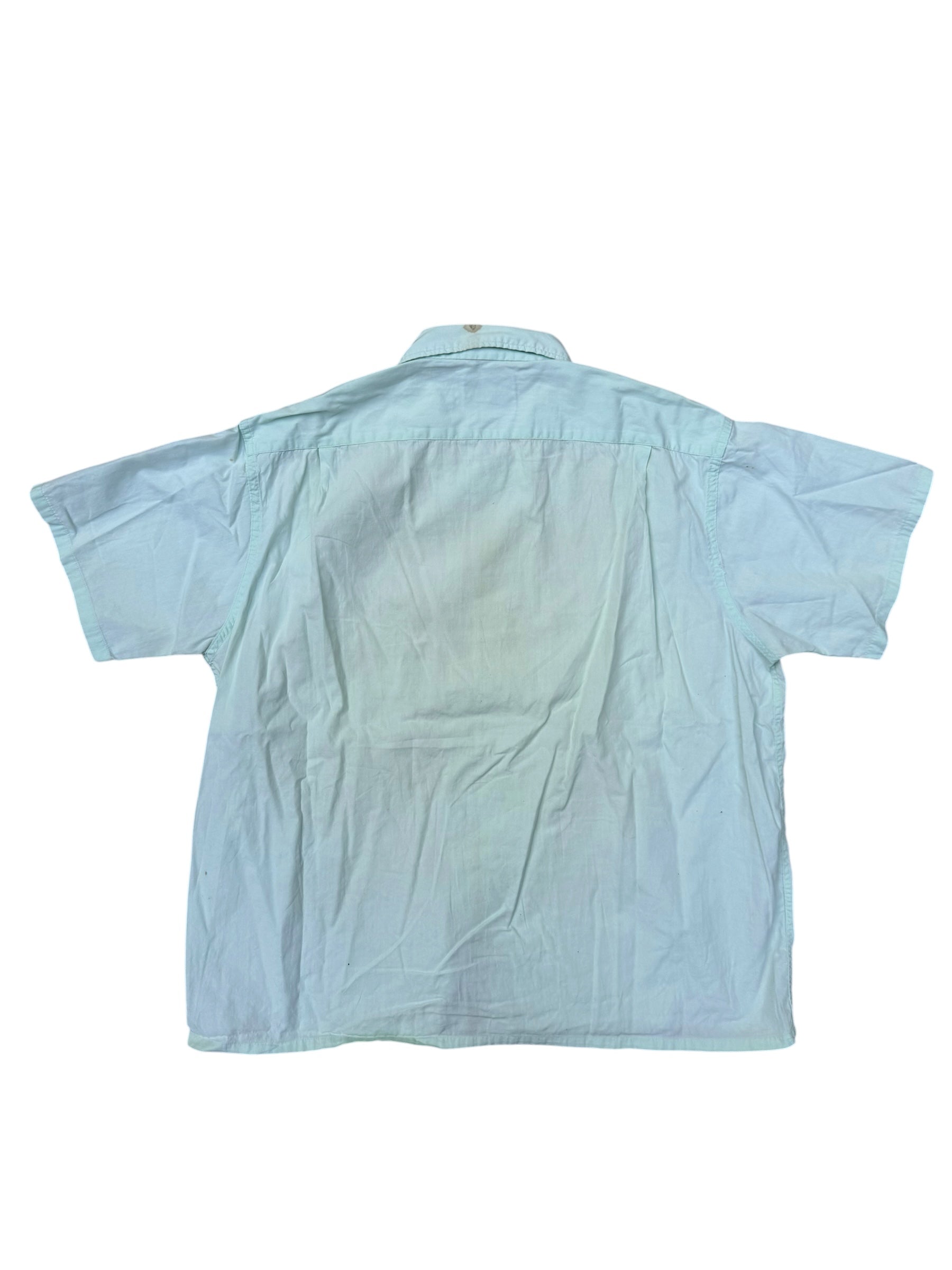 1950s Pilgrim embroidered cotton short sleeve shirt