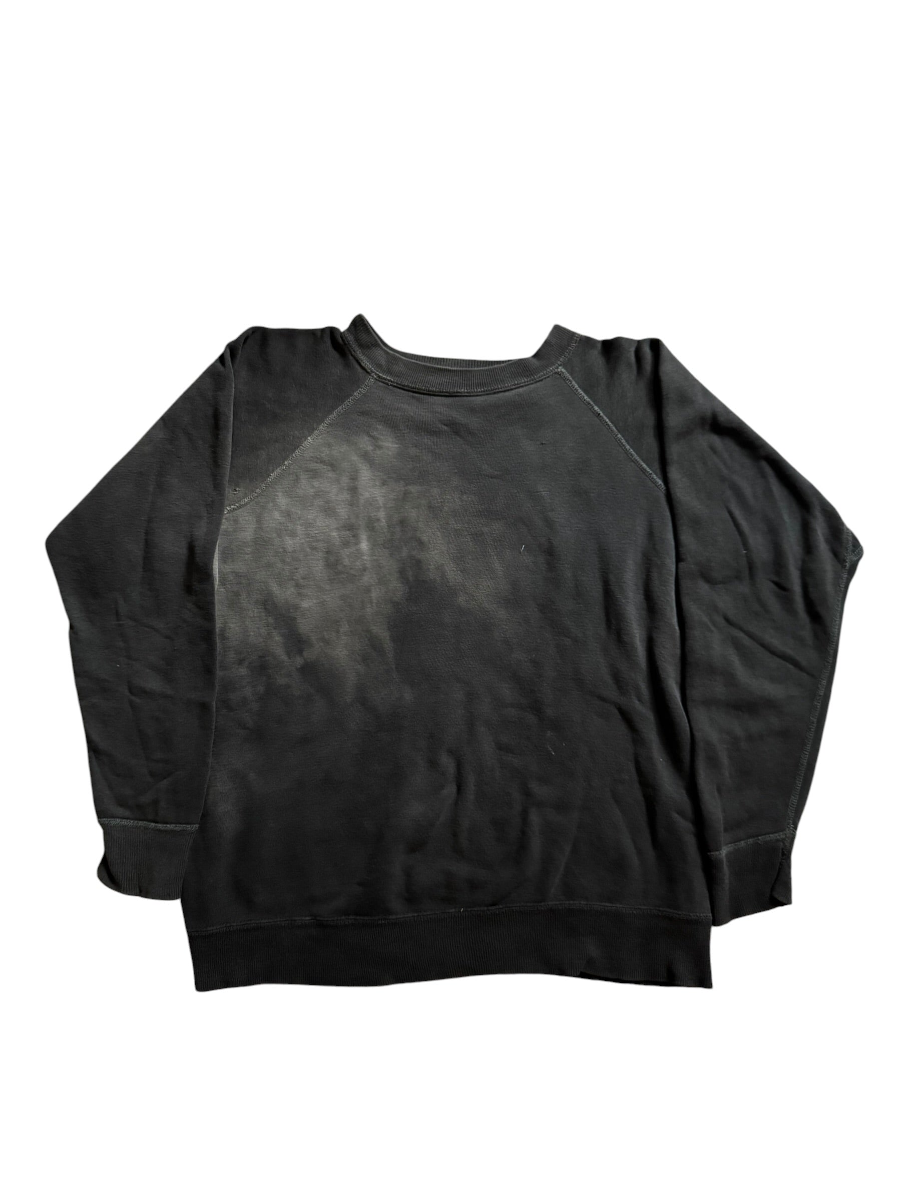 1950s faded black cotton sweatshirt