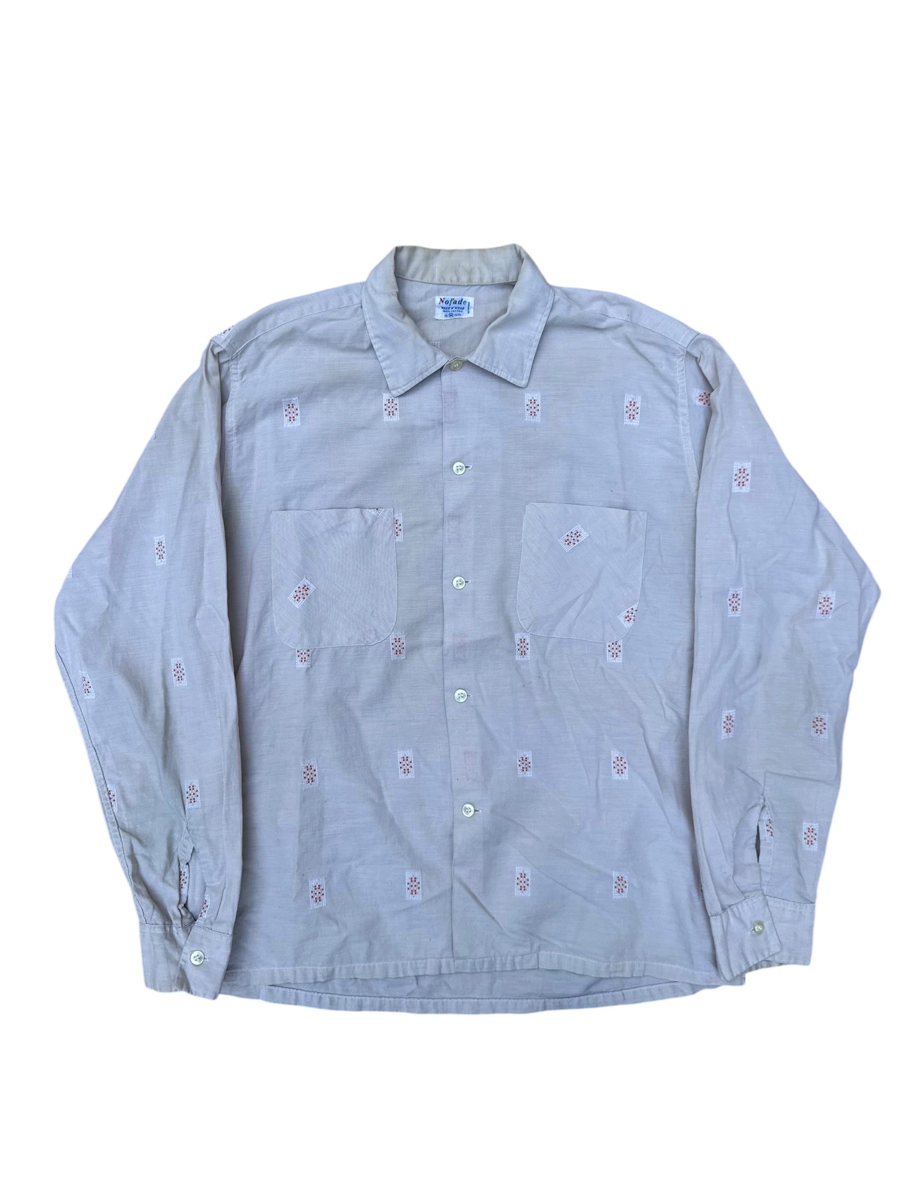 1960s Nofade embroidered cotton button up shirt