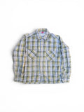1950s Pilgrim green printed cotton flannel