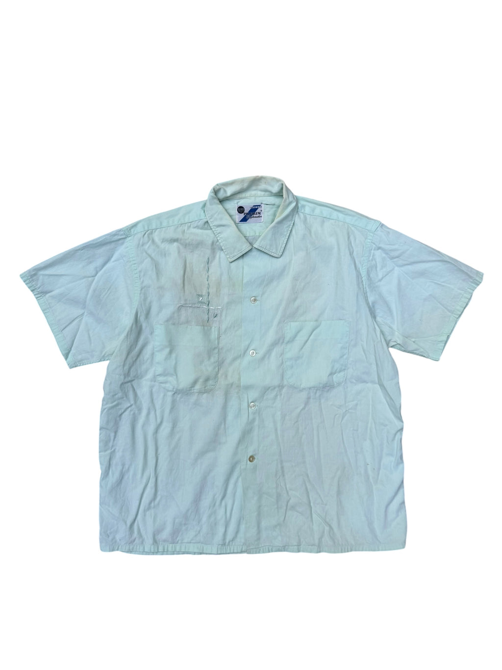 1950s Pilgrim embroidered cotton short sleeve shirt