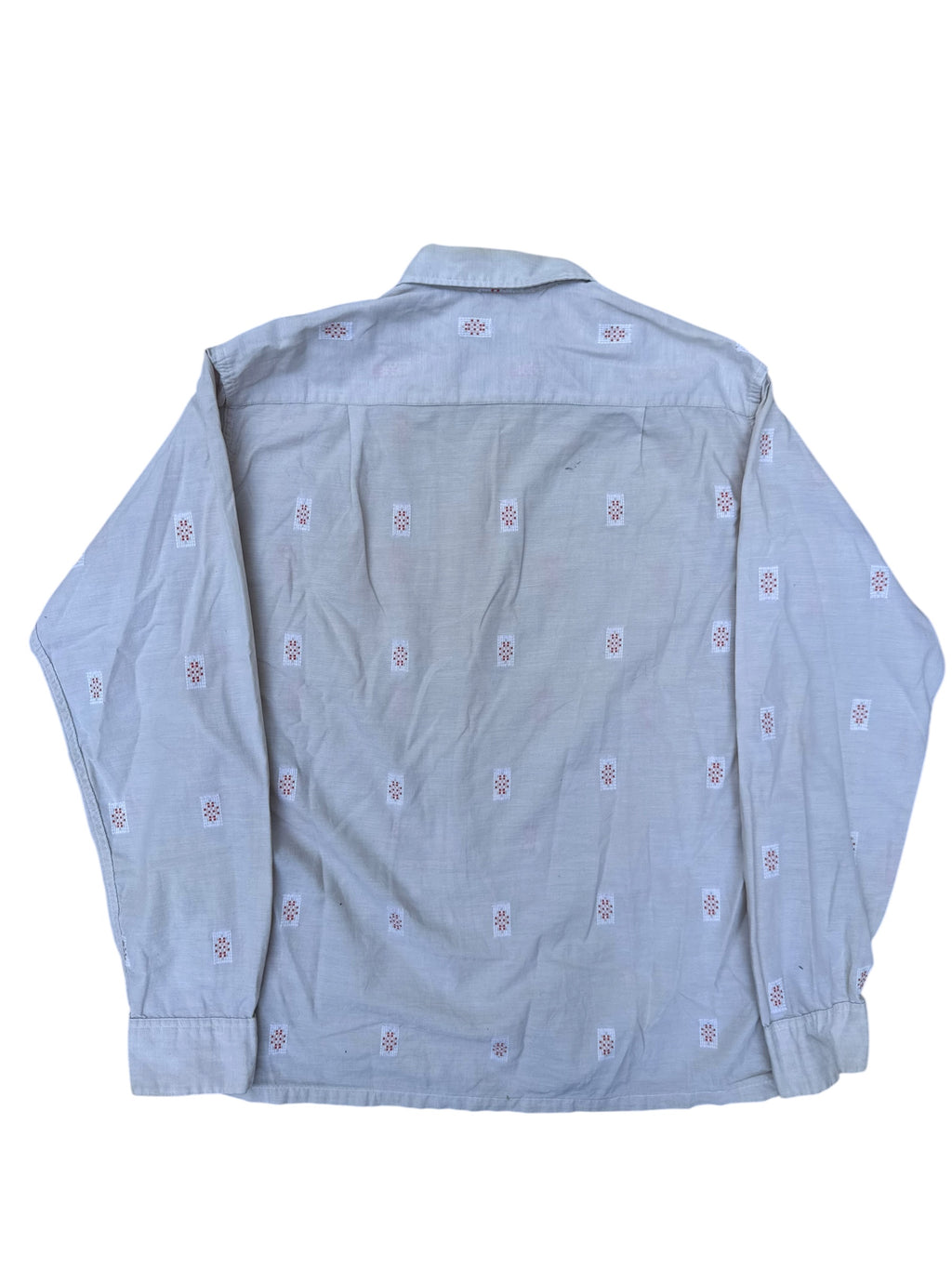 1960s Nofade embroidered cotton button up shirt