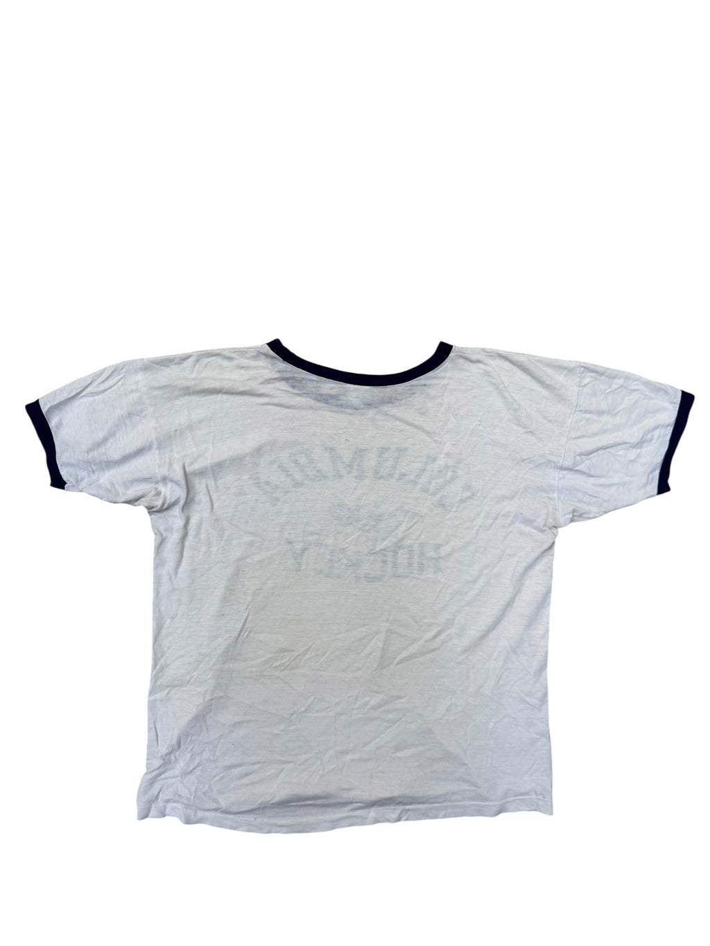 1970s Champion blue bar Colombia hockey print tee