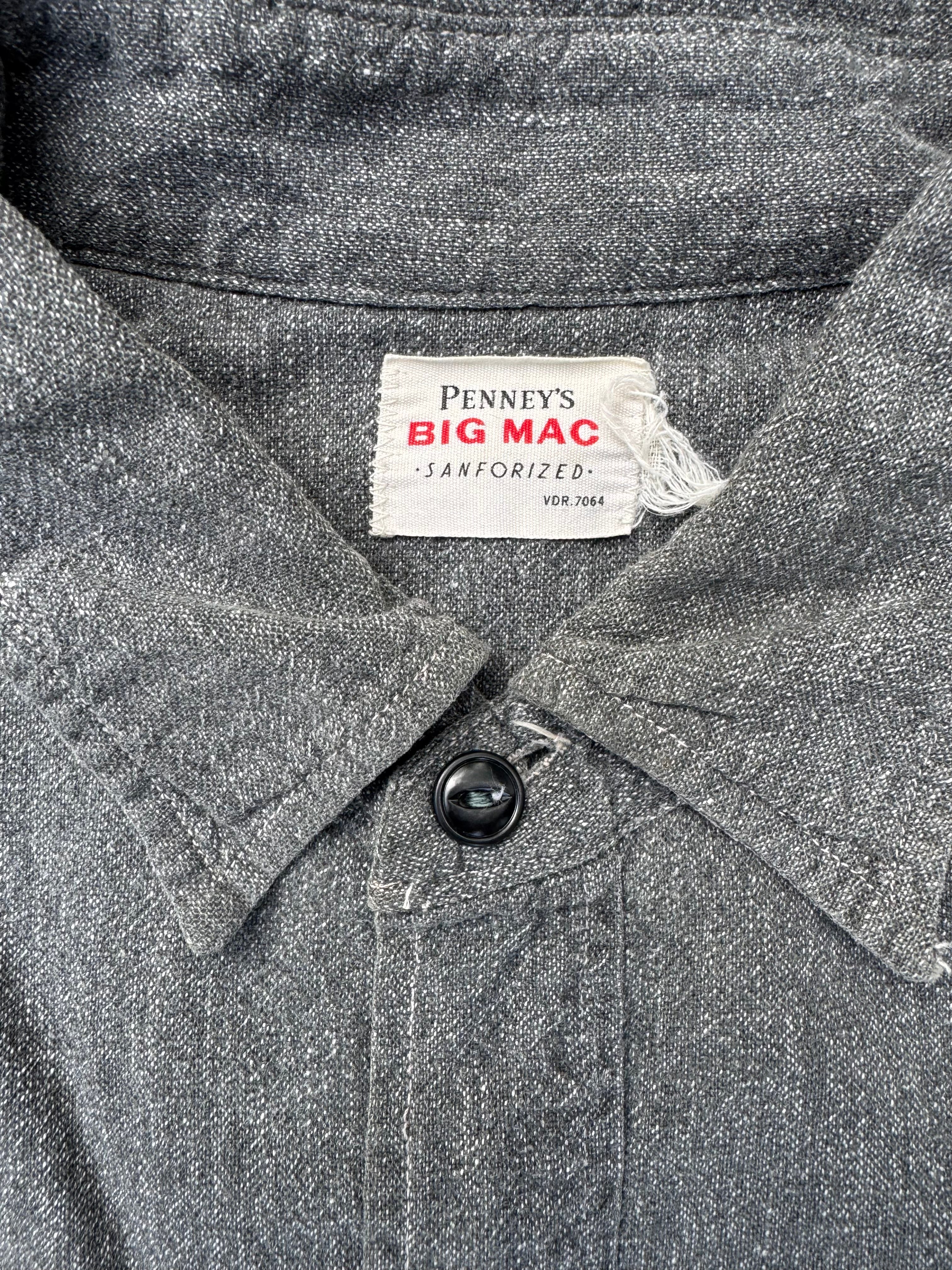 1950s Penneys Big Mac salt and pepper chambray shirt