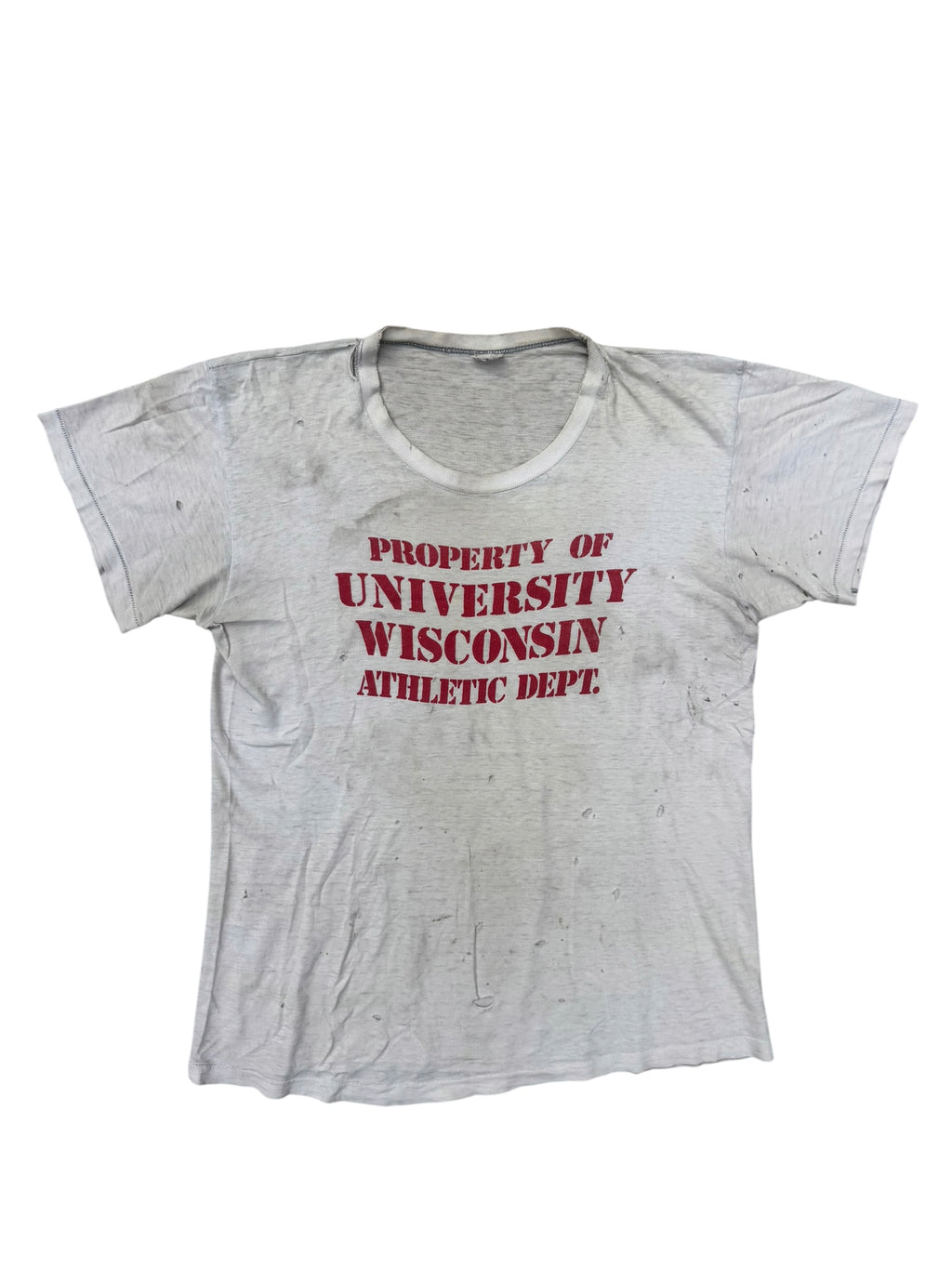 1960s University of Wisconsin stencil print cotton tee
