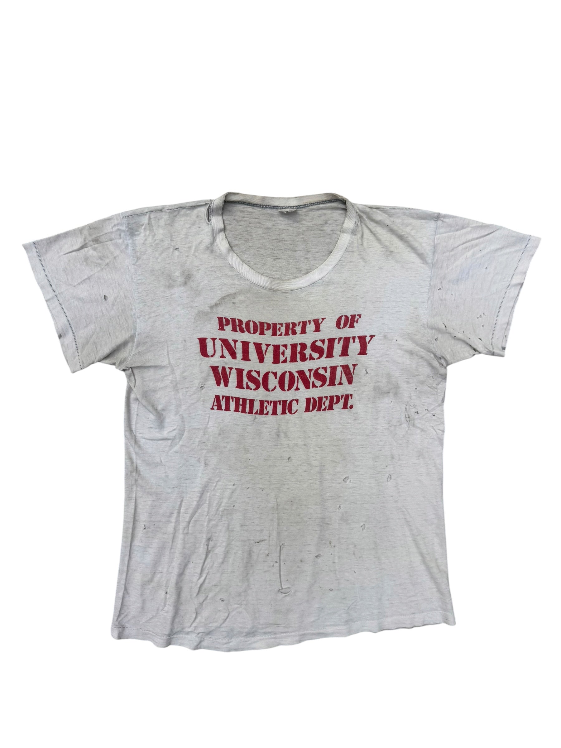 1960s University of Wisconsin stencil print cotton tee