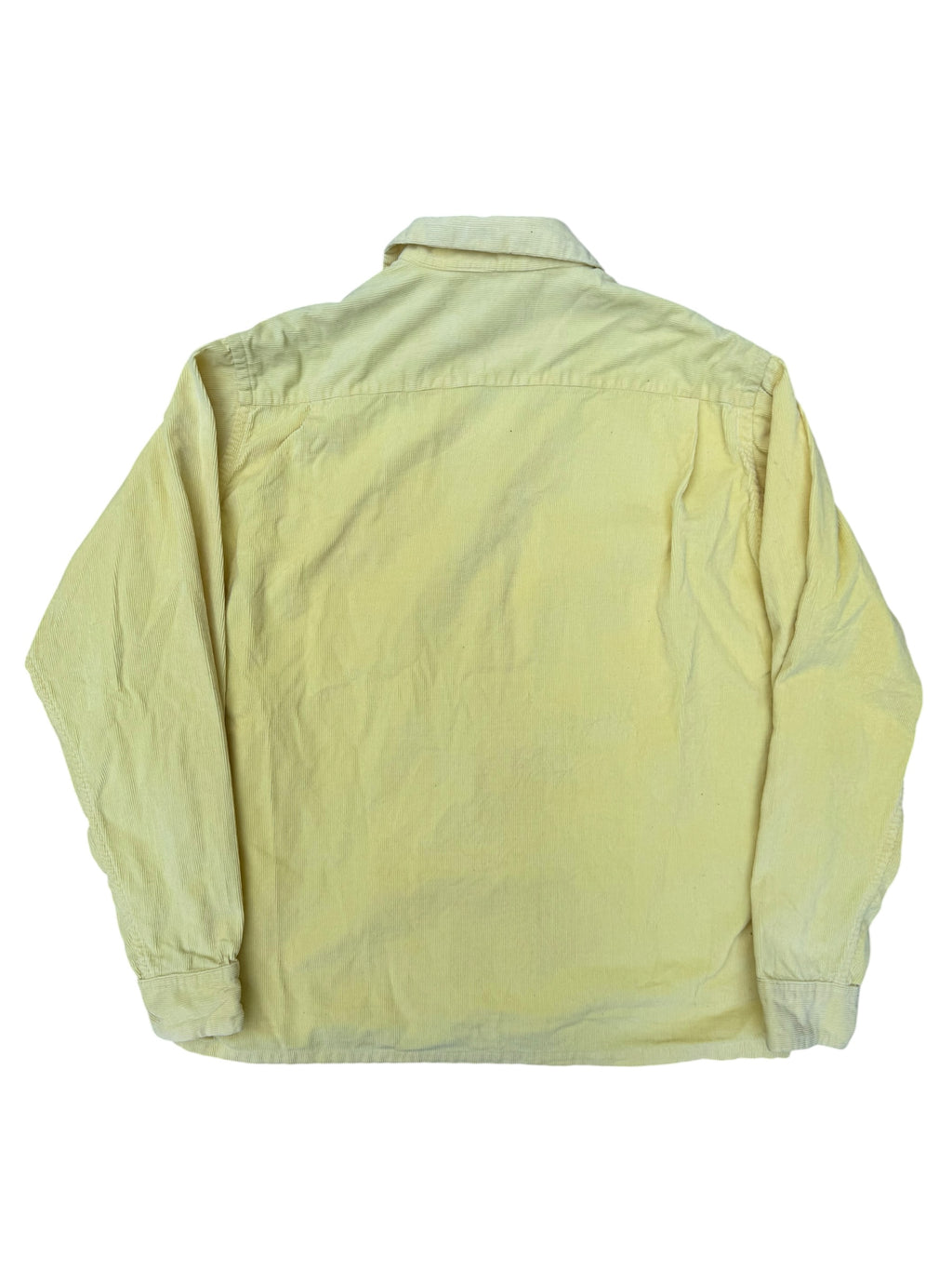 1950s Towncraft De Luxe yellow corduroy loop collar shirt