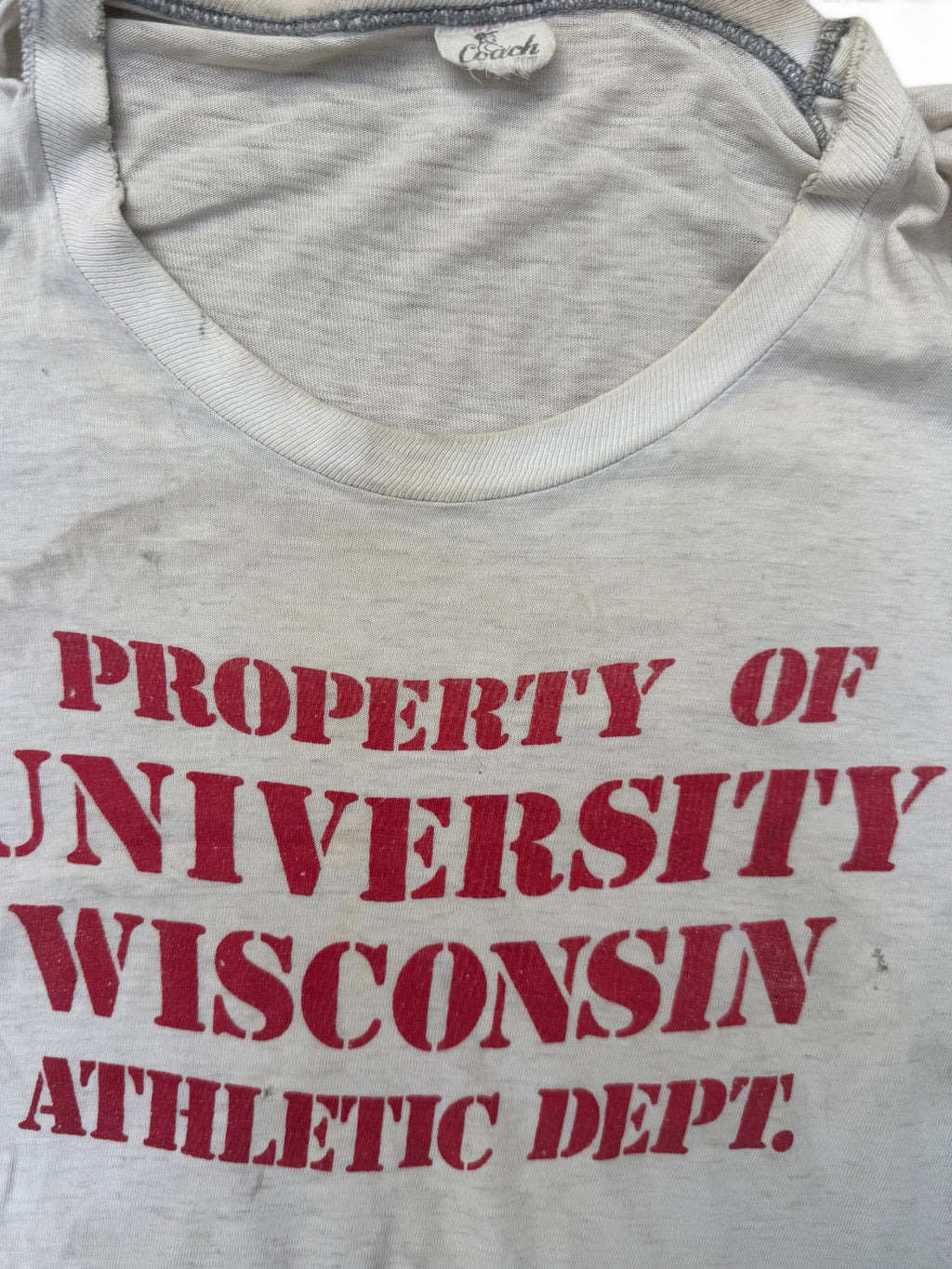 1960s University of Wisconsin stencil print cotton tee