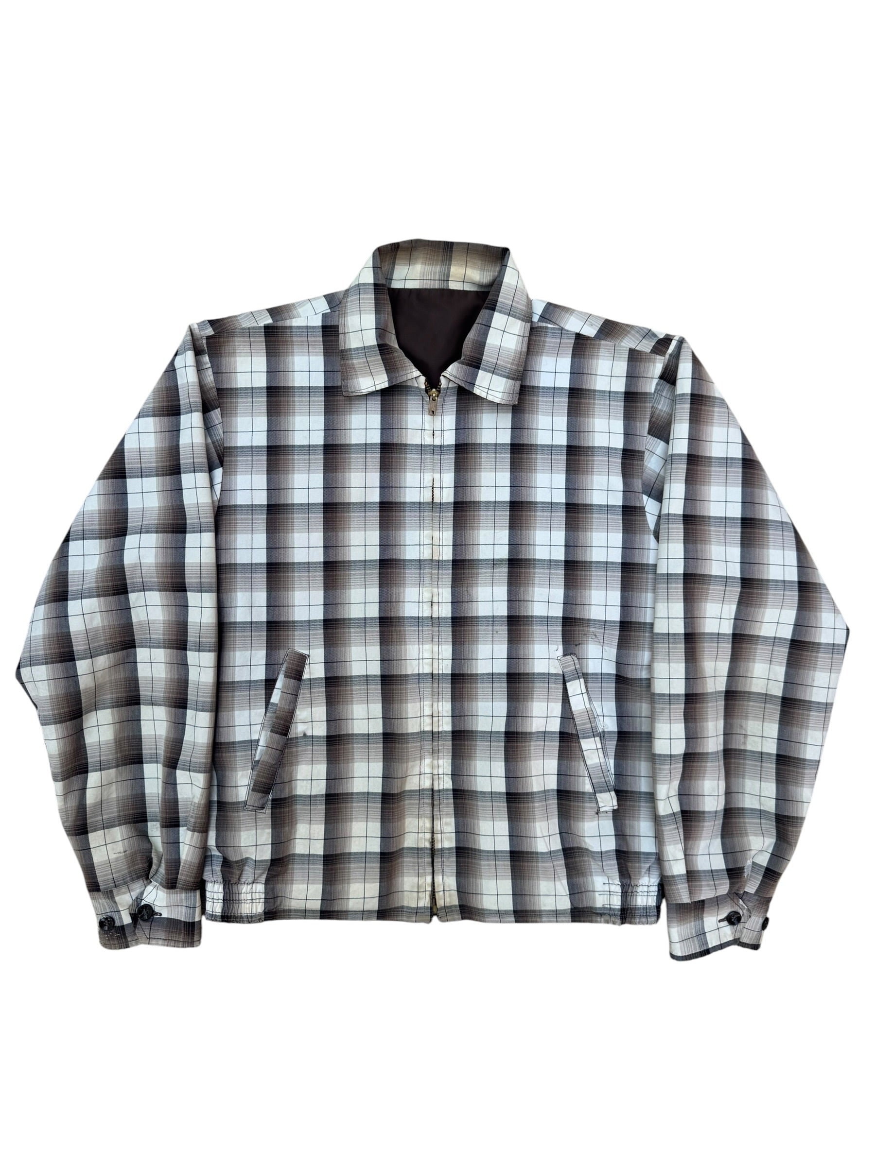 1950s reversible shadow plaid cotton/nylon ricky jacket