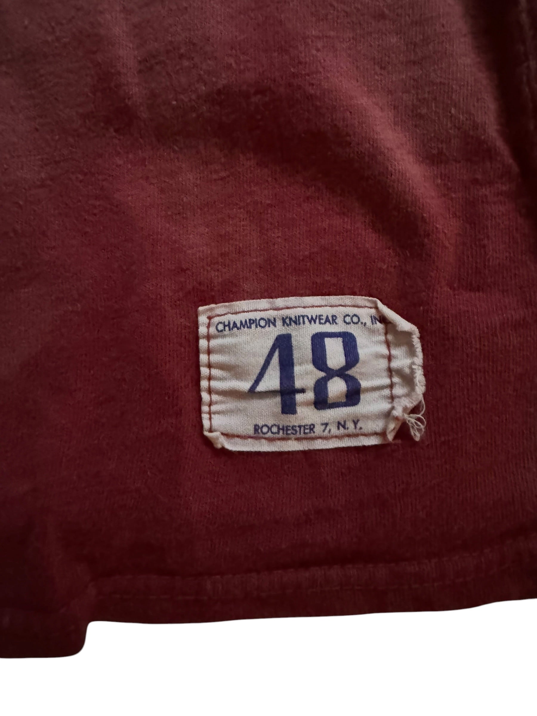 1950s Champion Wisconsin stencil cotton jersey