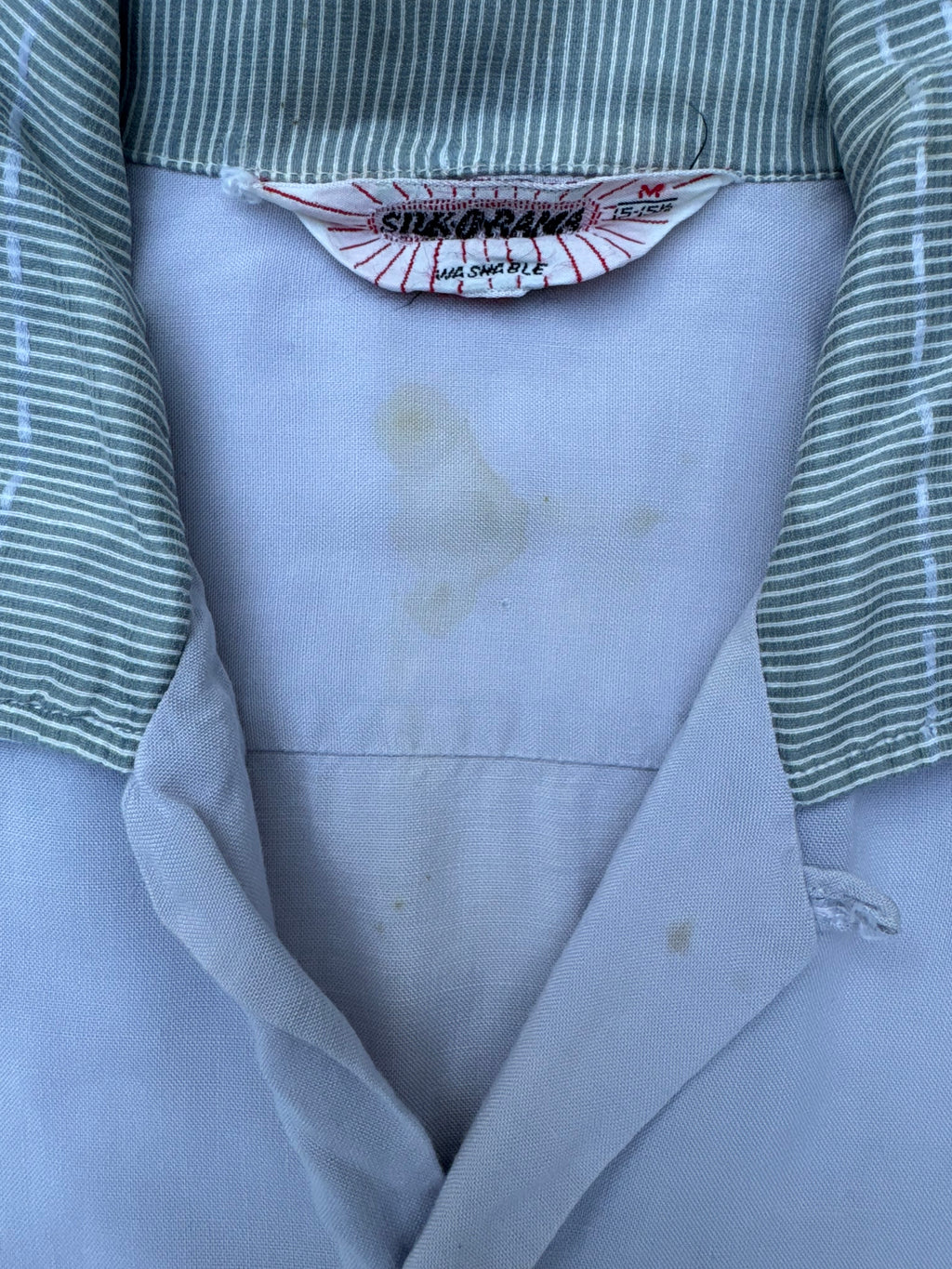 1950s Silk O Rama short sleeve loop collar rayon shirt