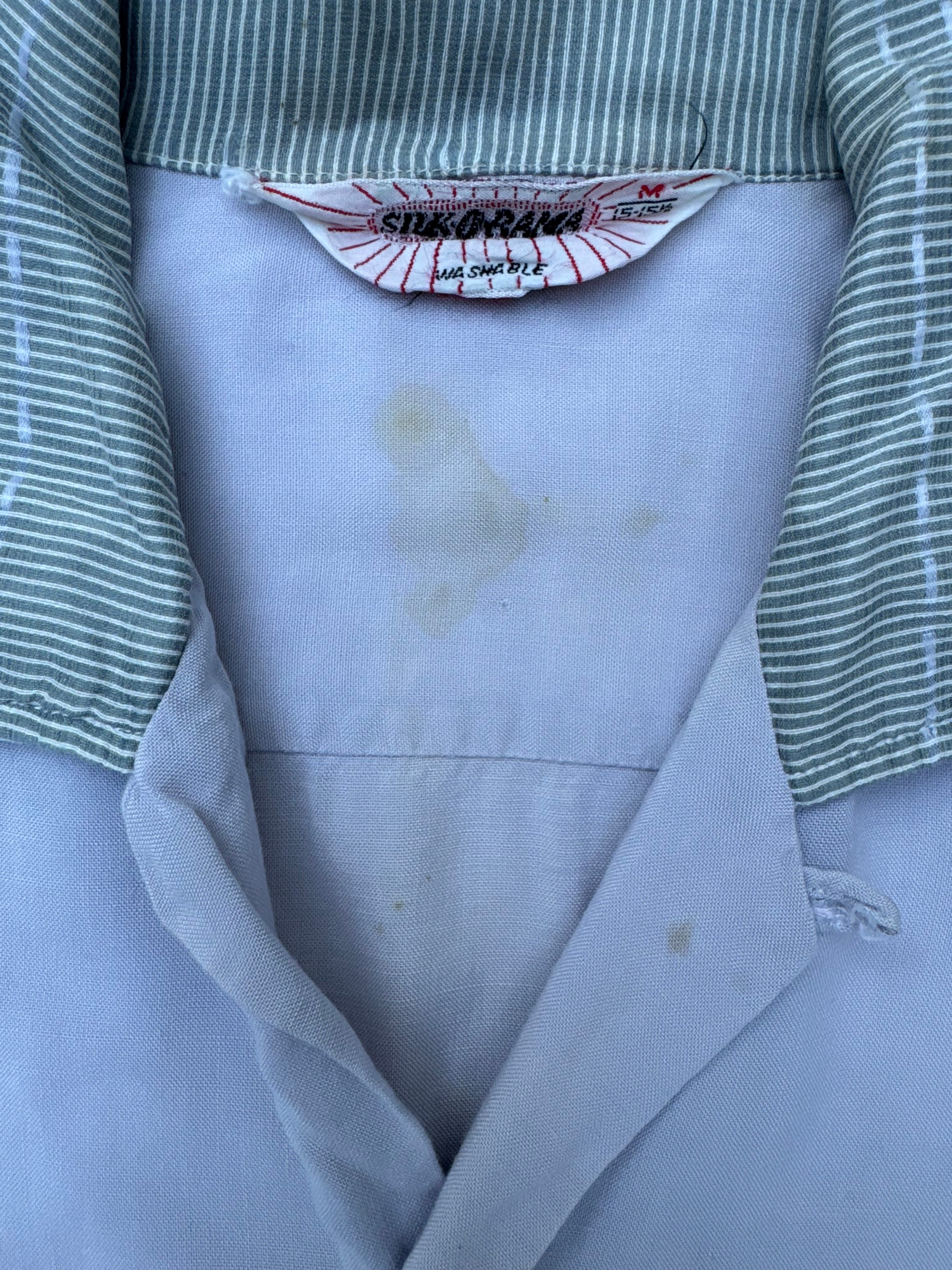 1950s Silk O Rama short sleeve loop collar rayon shirt