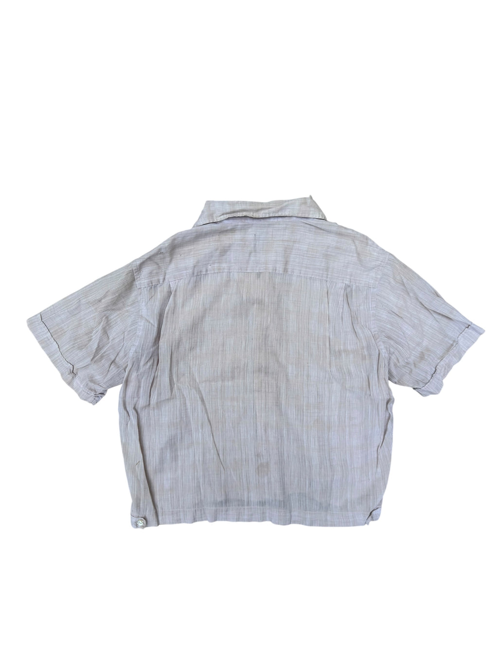 1950s Don Loper open collar short sleeve cotton shirt