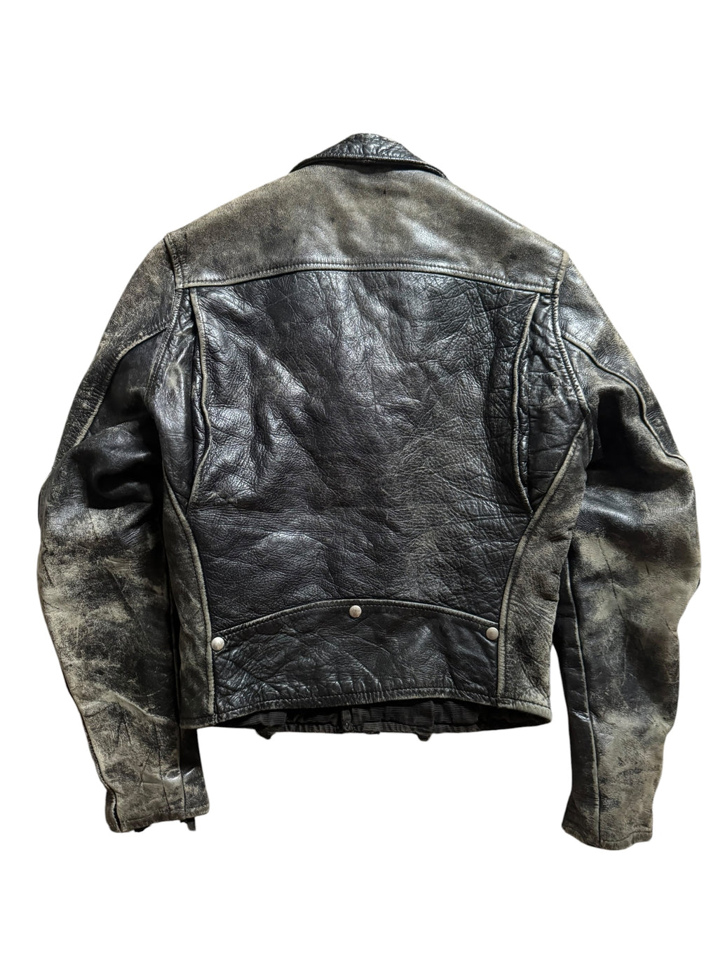 1950s 2-star epaulette horsehide motorcycle jacket
