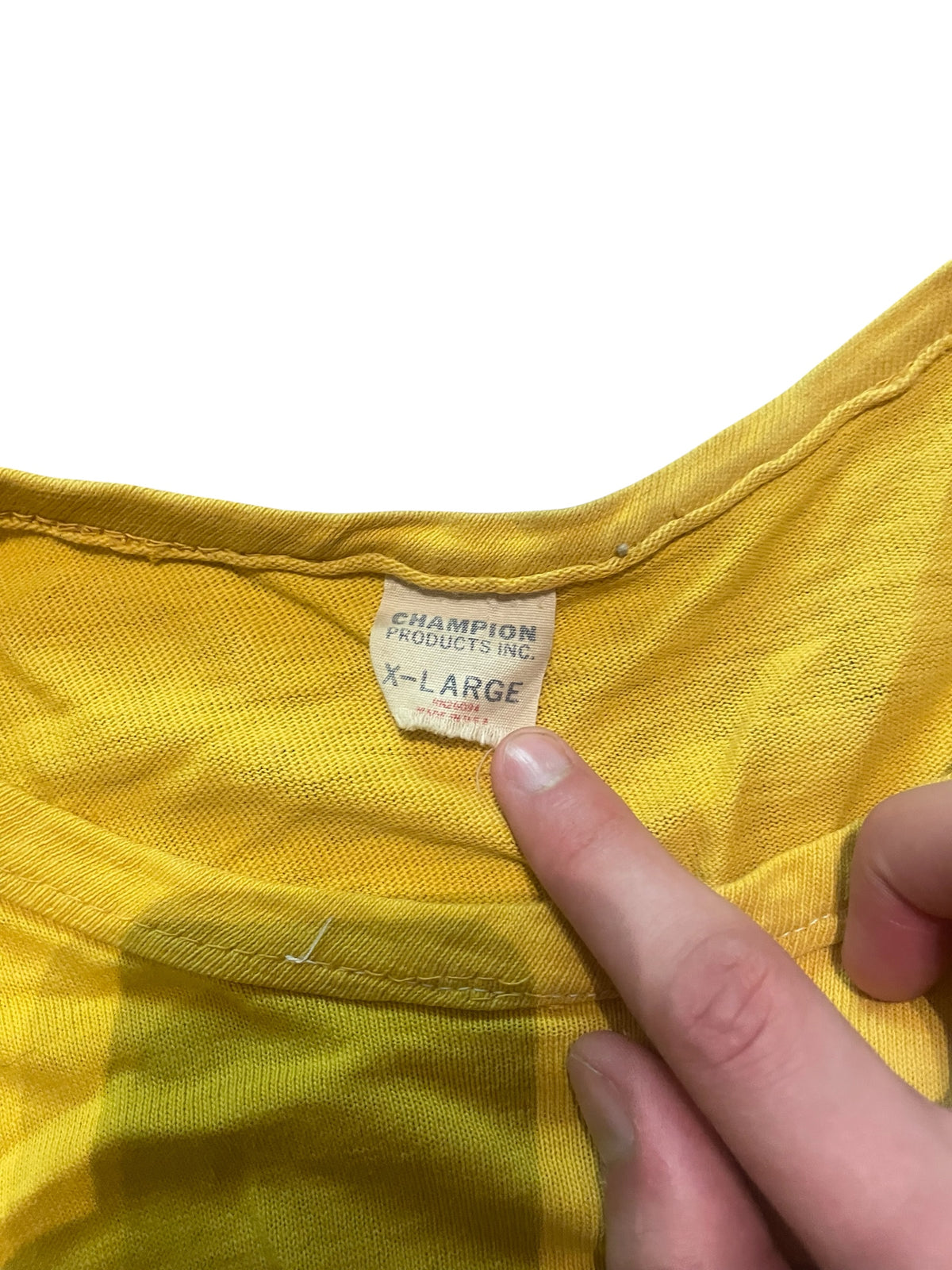 1960s Champion striped sleeve all cotton tee